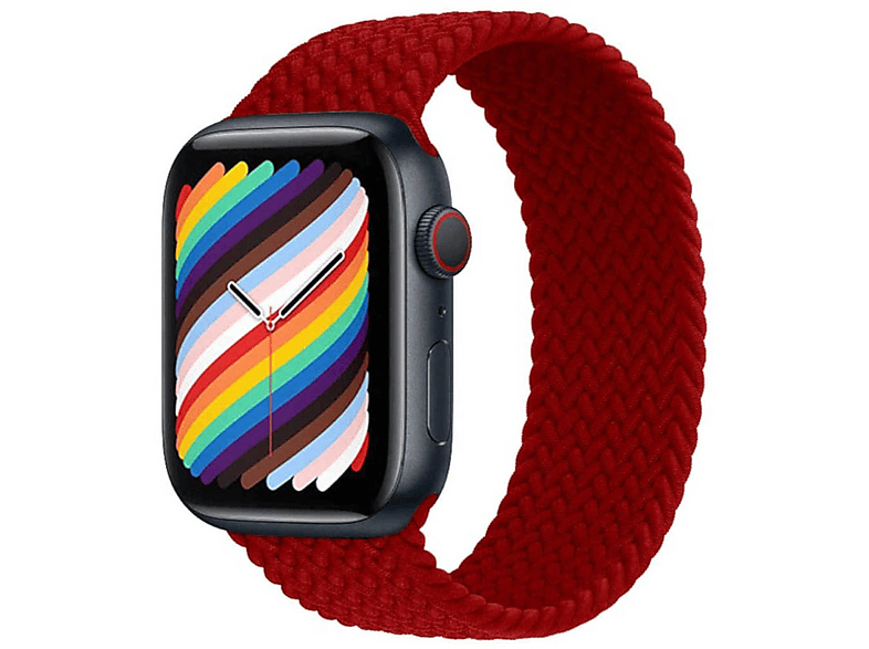 WIGENTO Nylon Design Band Größe M, Ersatzarmband, Apple, Watch Series 9 8 7 41 / 6 SE 5 4 40 / 3 2 1 38mm, Muster 1