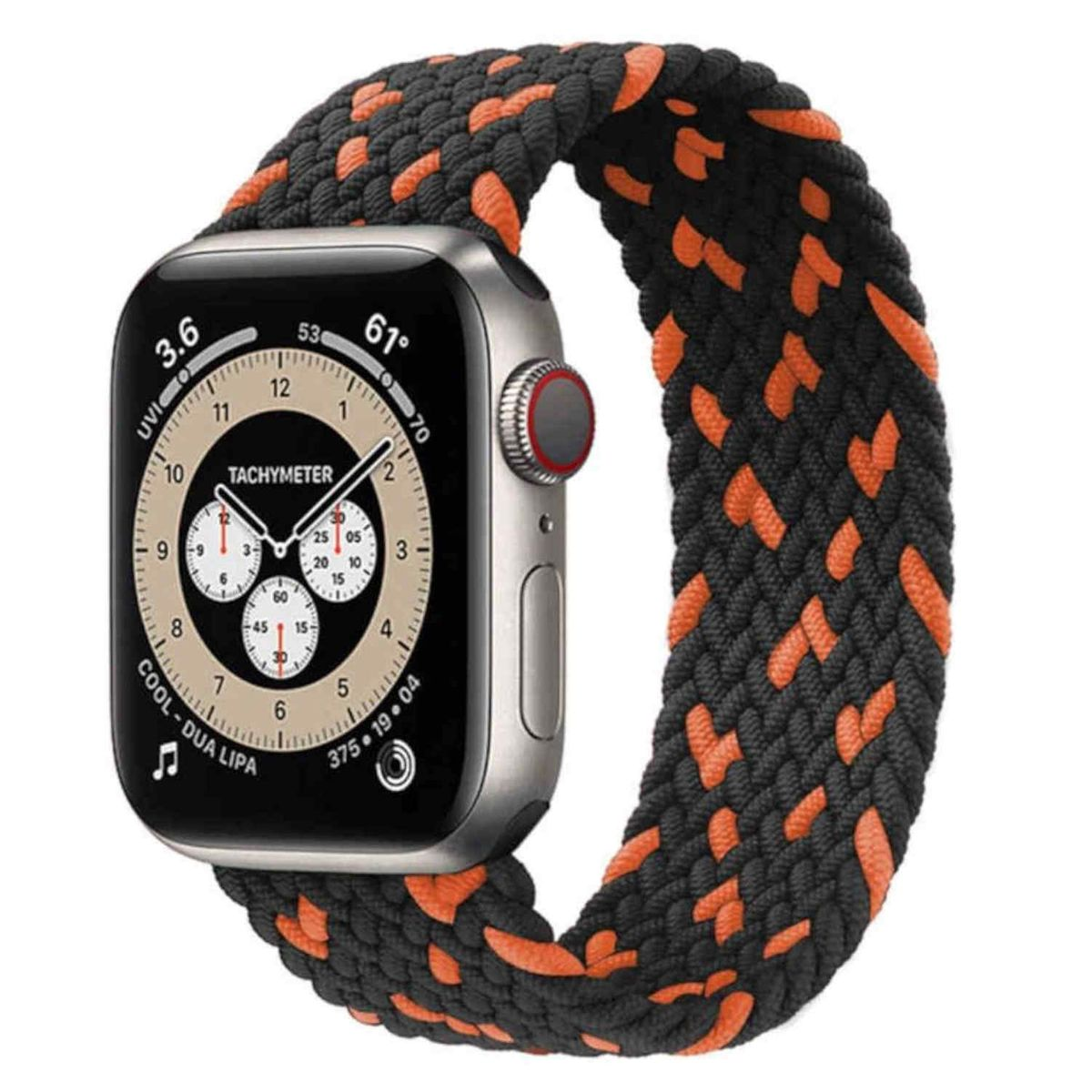 WIGENTO Nylon Design Band Größe SE L, 2 Ersatzarmband, Series Watch 40 38mm, 1 9 / Muster 41 Apple, 4 20 8 / 7 6 5 3