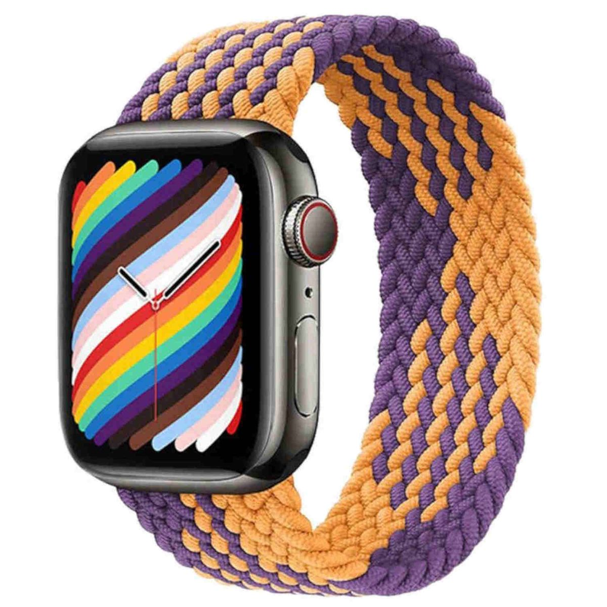 WIGENTO Nylon Design Band 8 Apple, 40 SE L, 1 38mm, 6 4 Größe / / 7 Series 5 Muster 41 Watch 9 3 10 Ersatzarmband, 2