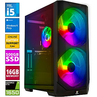 PC Gaming - SCREENON ‎VR22832, Intel Core i5, 16 GB RAM, 500 GB SSD, GeForce® GTX 1650, Windows 11 Pro (64 Bit), Windows 11 Pro, Negro