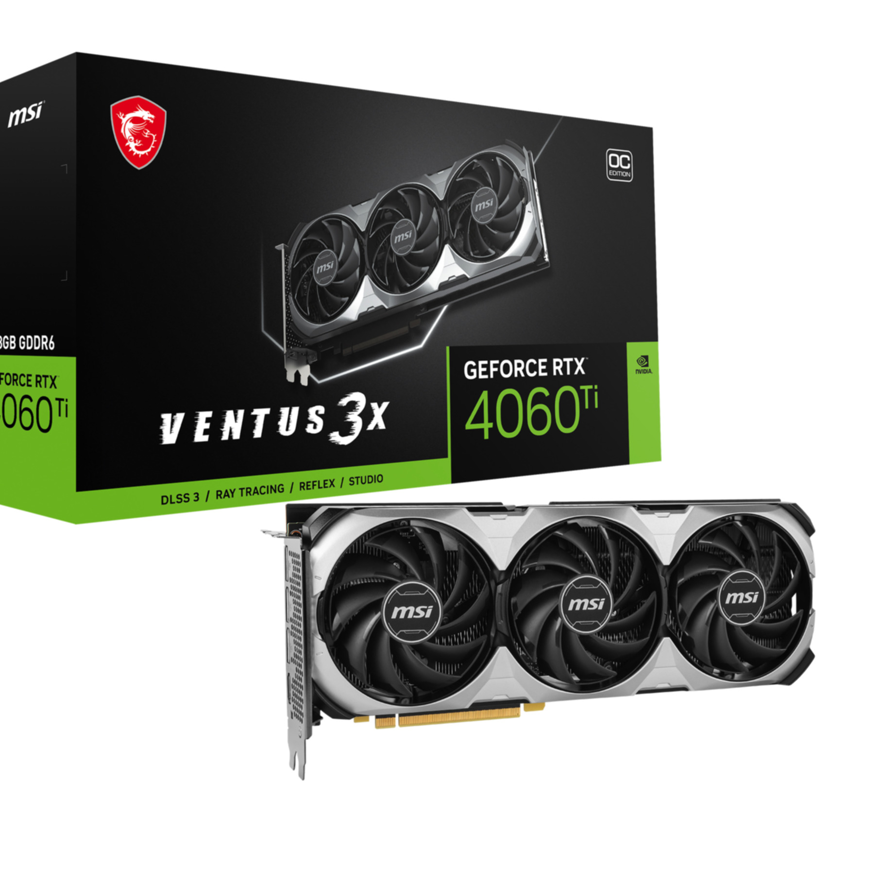 MSI RTX 4060 GeForce OC 3X Ti VENTUS Grafikkarte) (NVIDIA, 8G