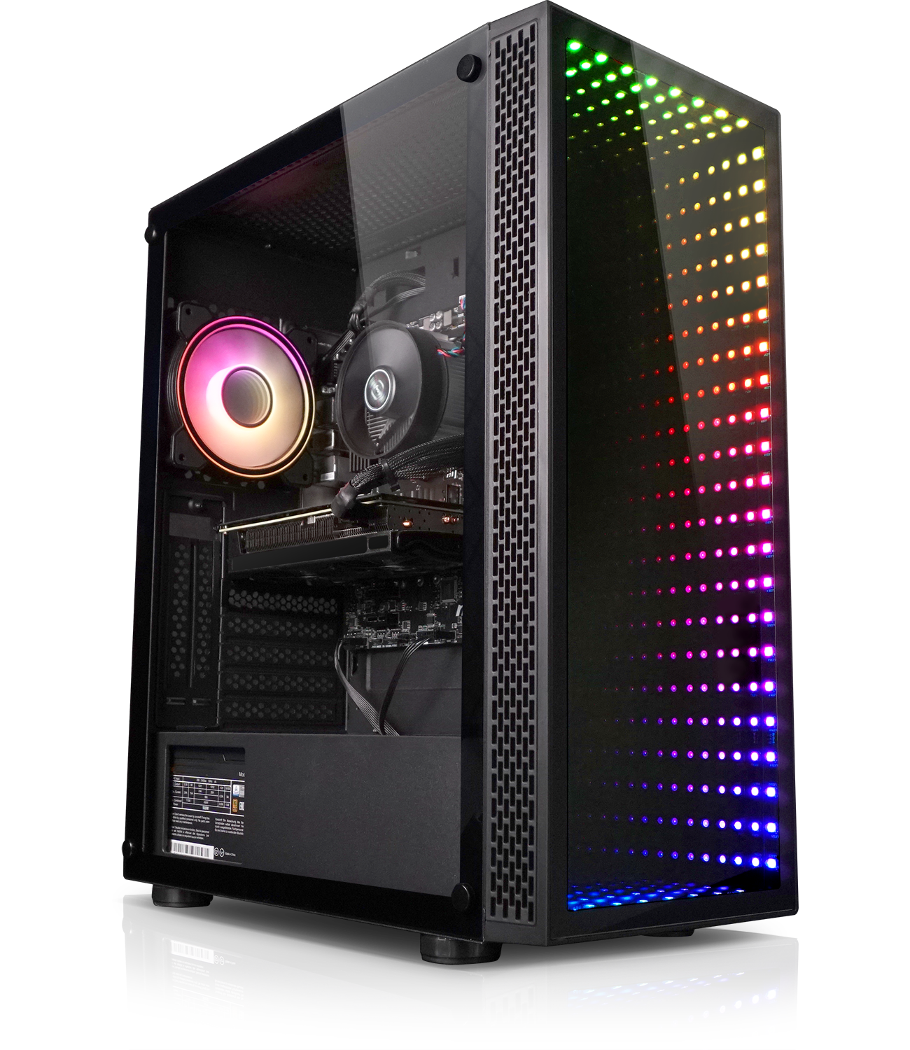 RTX™ 5 8 16 PC NVIDIA Ryzen™ KIEBEL Home, GB AMD Gaming IV Lights GB 1 GeForce TB 5600X, 4060, mit 11 Prozessor, 1 AMD 5 Windows SSD, RAM, TB HDD, Ryzen