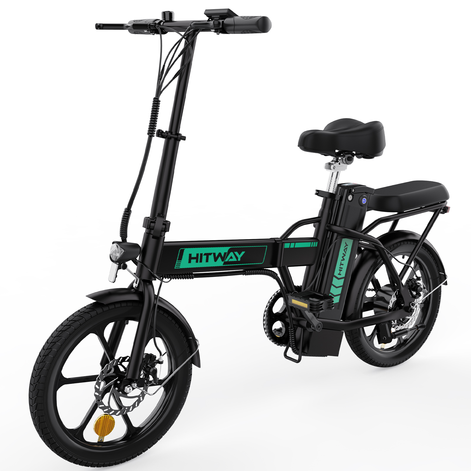 HITWAY Citybike (Laufradgröße: 16 Schwarz) Unisex-Rad, 302,4, Zoll, BK5
