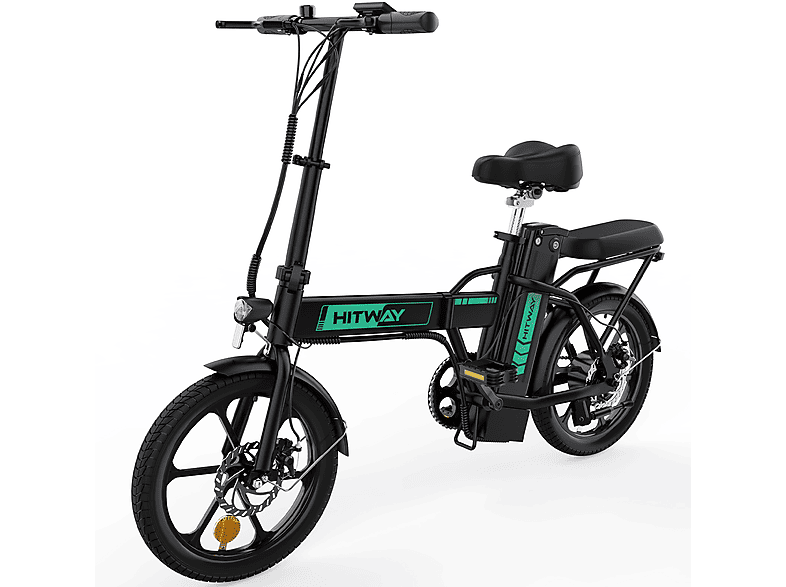 HITWAY BK5 Citybike (Laufradgröße: 16 Zoll, Unisex-Rad, 302,4, Schwarz) | Unisex E-Bikes
