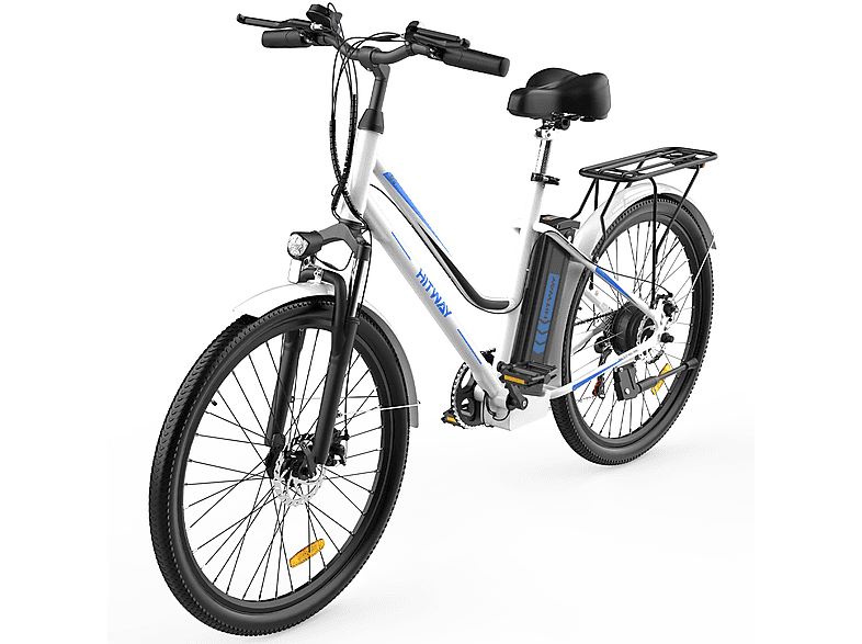 Unisex-Rad, 432, BK8 Citybike Zoll, HITWAY 26 (Laufradgröße: Weiß)