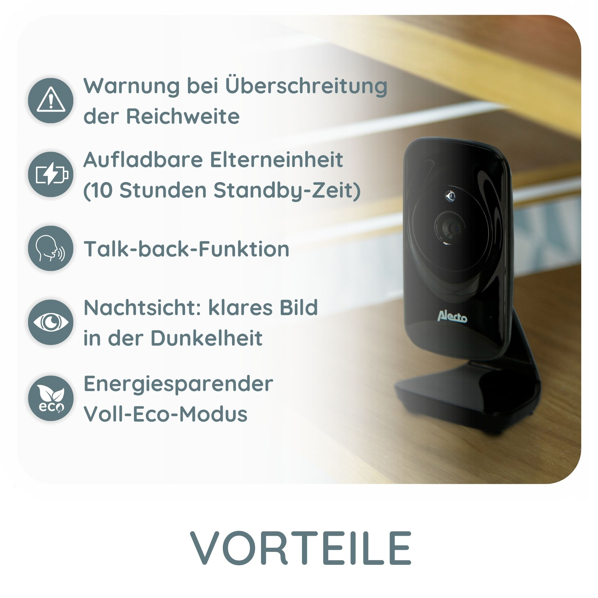 2,4 - - DVM71BK Video-Babyphone ALECTO Zoll Farbdisplay