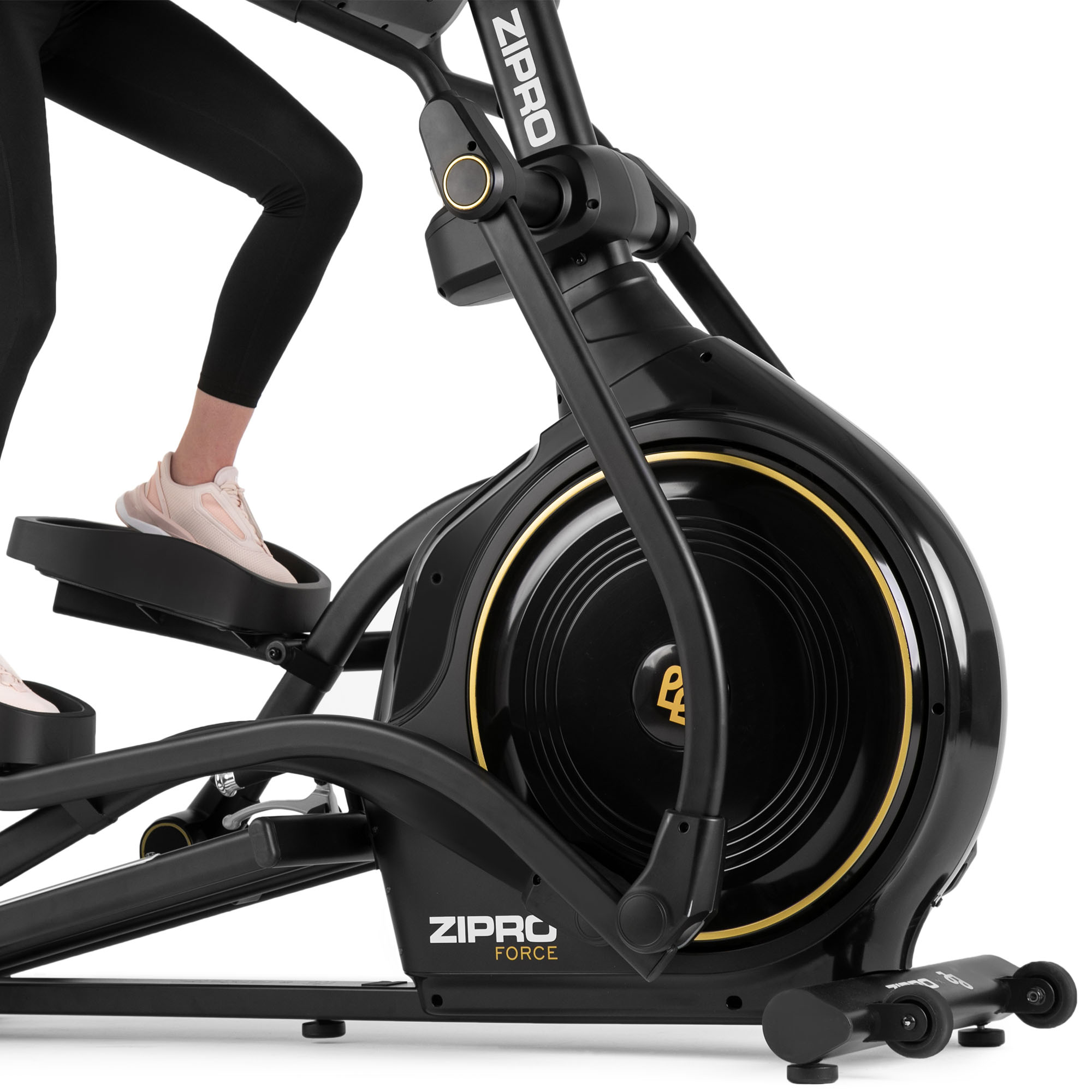 ZIPRO Force Gold Crosstrainer, iConsole+ Schawrz