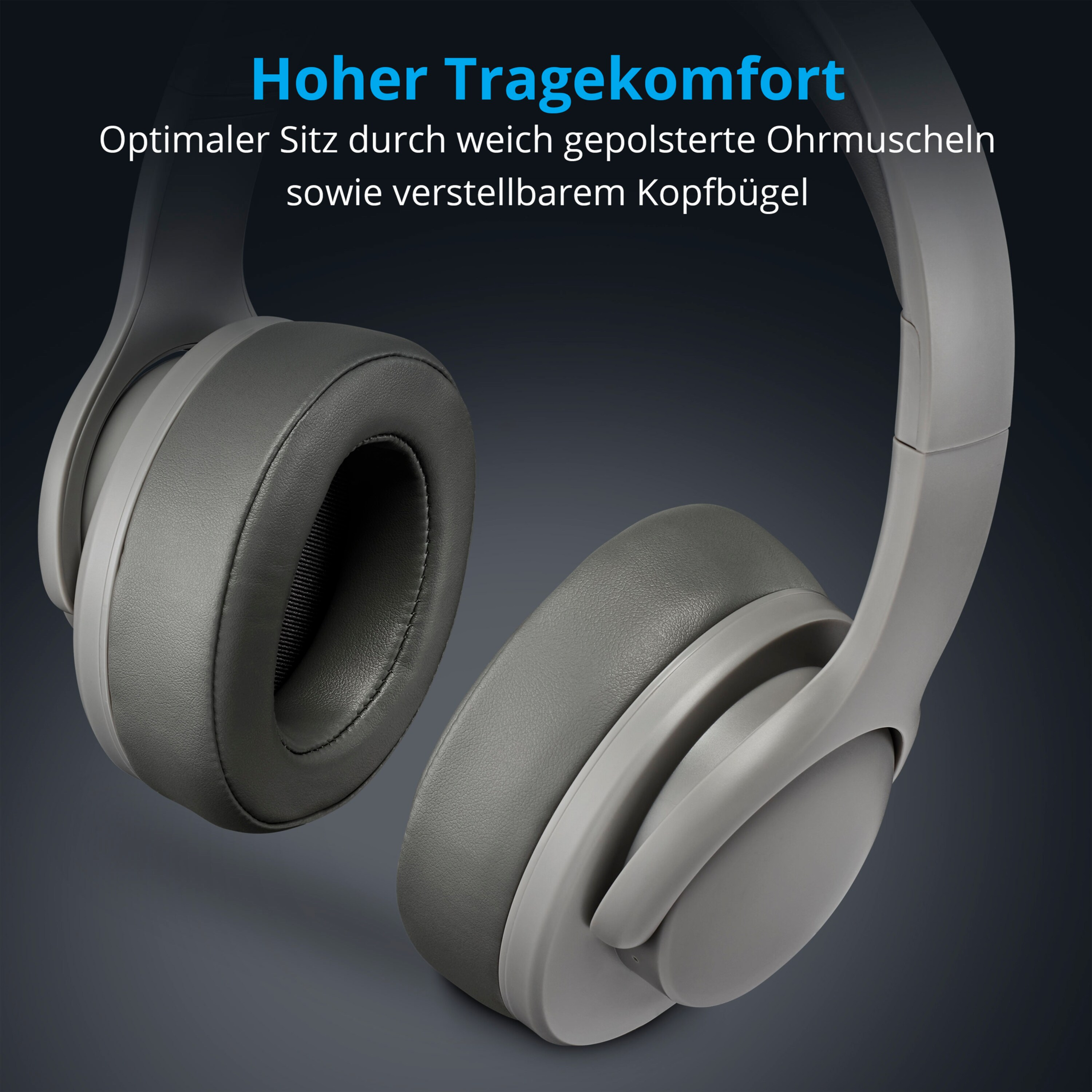 MEDION LIFE® E62661, Over-ear Kopfhörer grau