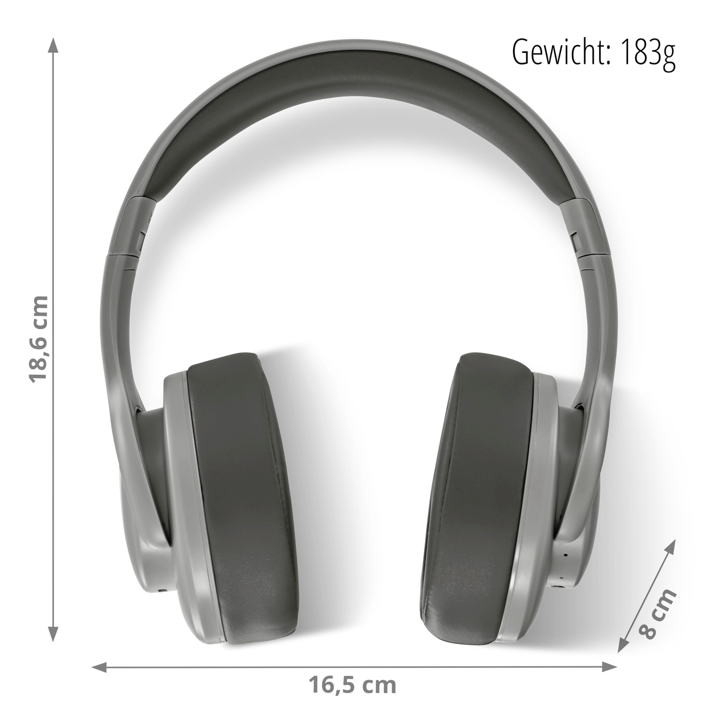 E62661, MEDION Kopfhörer grau Over-ear LIFE®