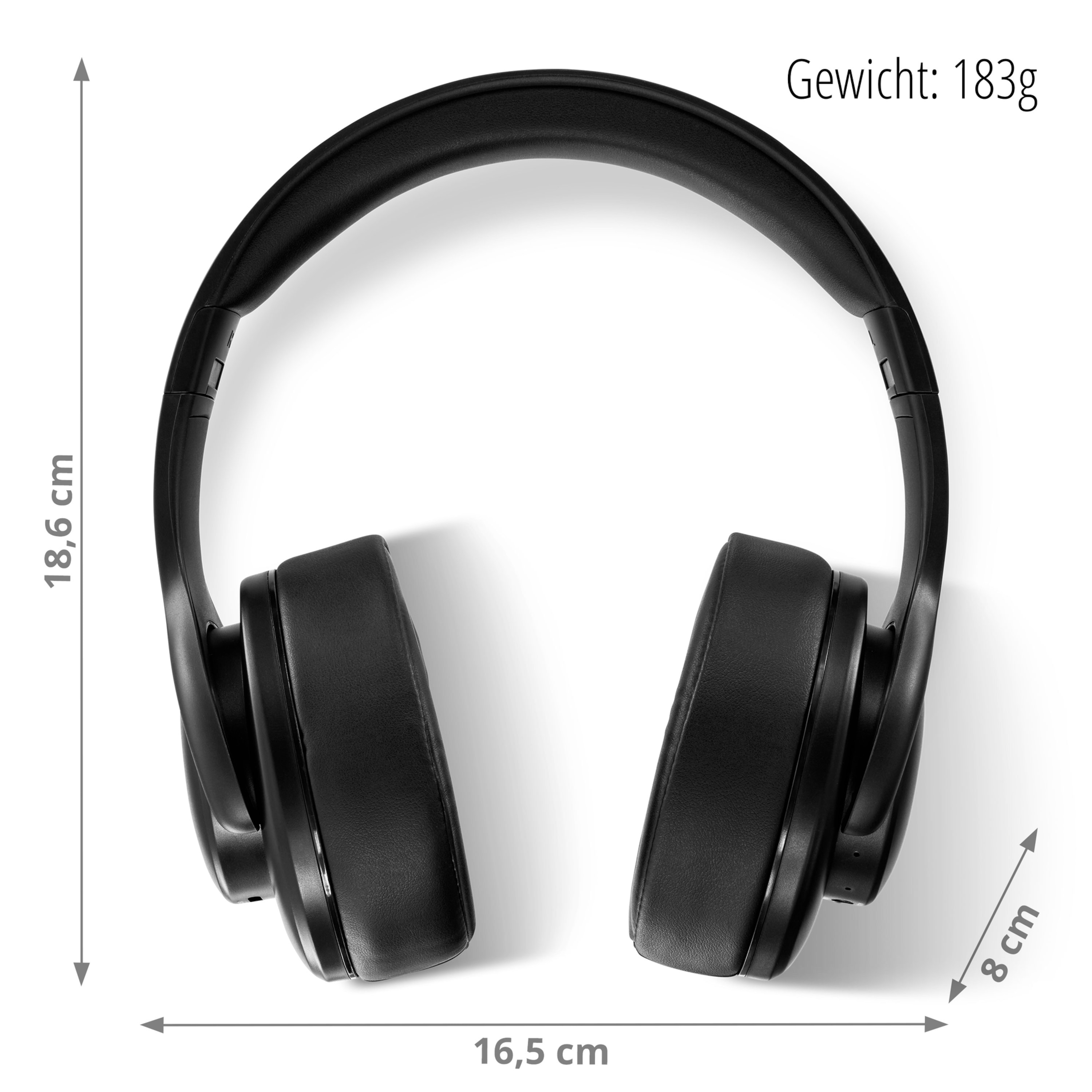 E62661, LIFE® schwarz MEDION Over-ear Kopfhörer