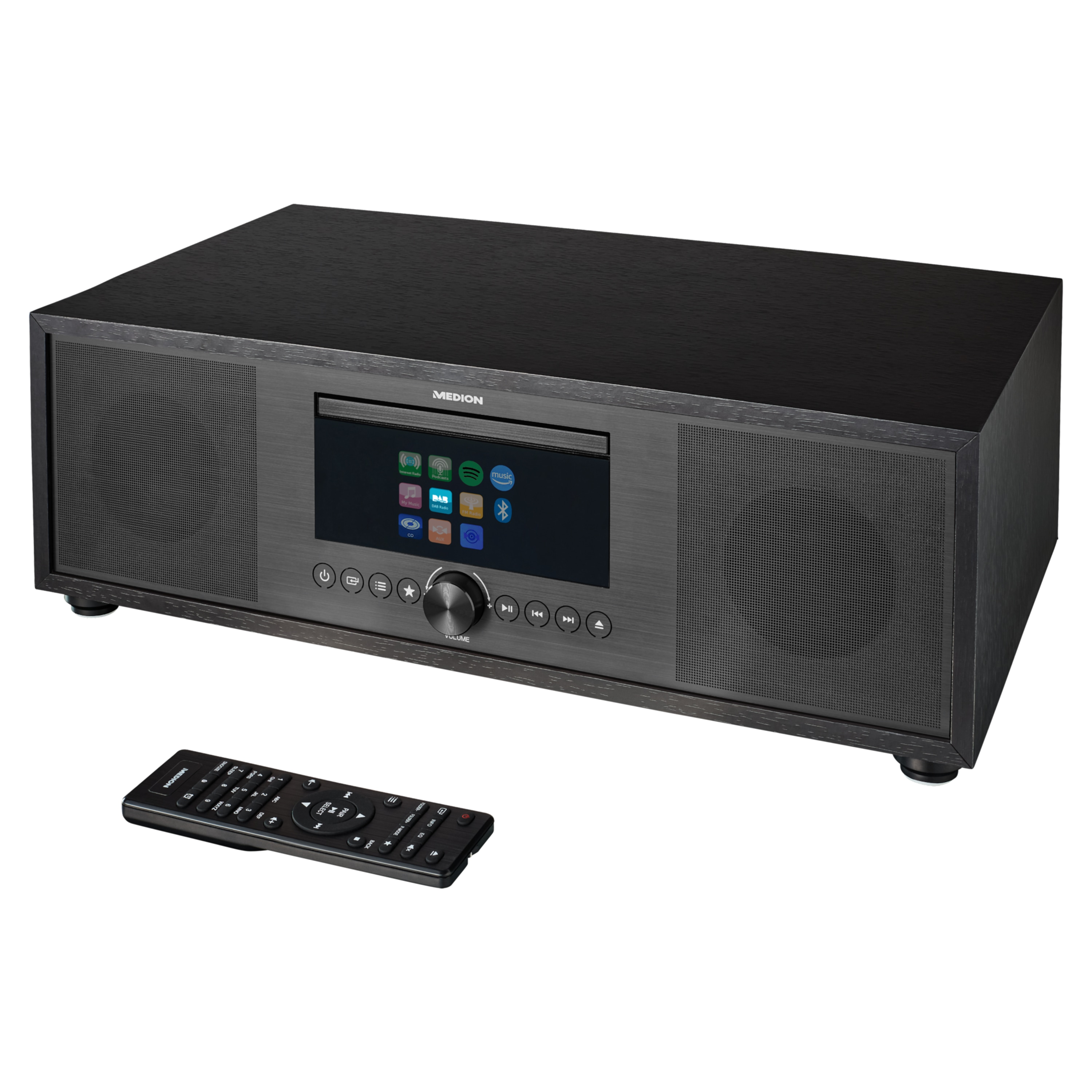 Audio Player, Radio, All-in-One System, LIFE® anthrazit KW, Internet/DAB+/PLL-UKW Internetradio, CD/MP3- MEDION WLAN Bluetooth®, P66400