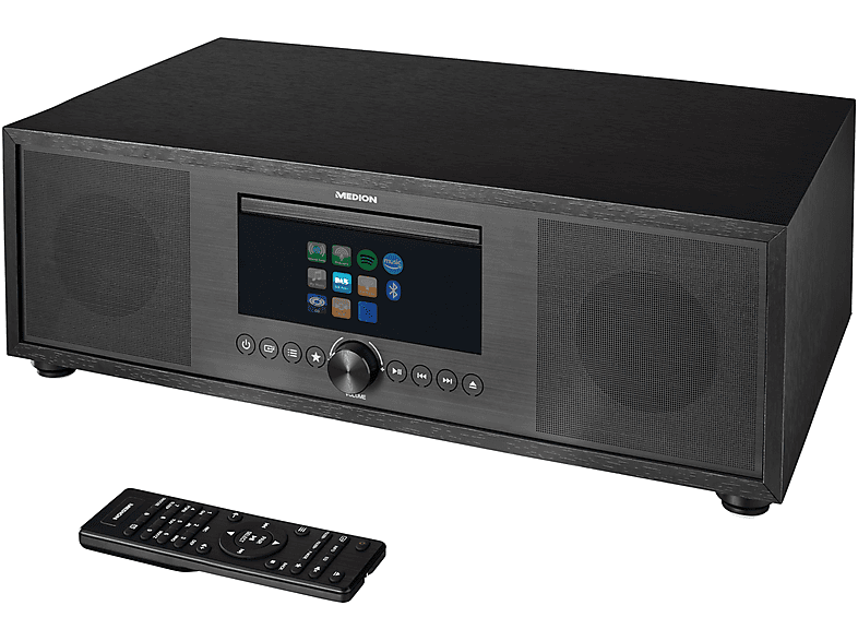 MEDION LIFE® P66400 All-in-One Audio Radio, CD/MP3- Internetradio, KW, WLAN Internet/DAB+/PLL-UKW Bluetooth®, System, Player, anthrazit