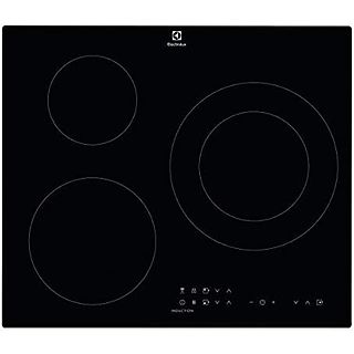 Placa de inducción - ELECTROLUX 047341, 3 zonas, 600 mm, Negro