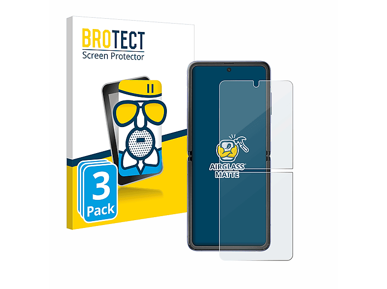 BROTECT 3x Airglass matte Schutzfolie(für Samsung Galaxy Z Flip 5G) | Displayschutzfolien & Gläser