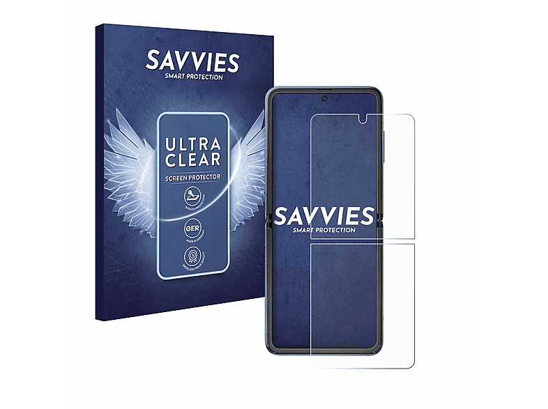 SAVVIES 18x klare Schutzfolie(für Samsung Z Flip 5G) Galaxy