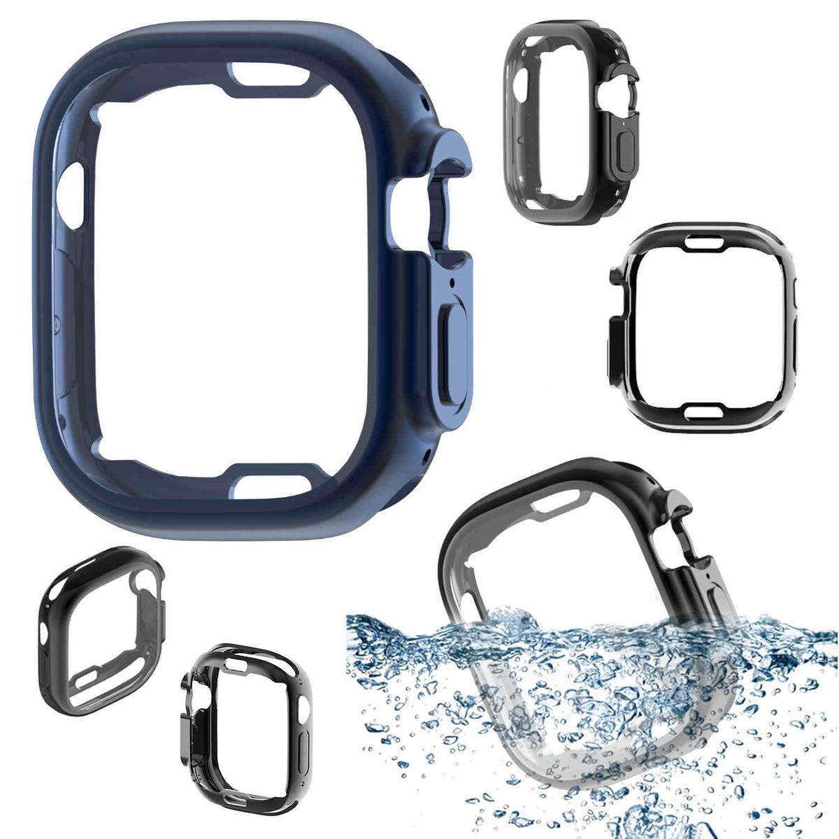 Hülle TPU WIGENTO 1 Folie 1 + 49mm) Apple 2 in Ultra Uhr + Watch PET Smartwatchhülle(für 2