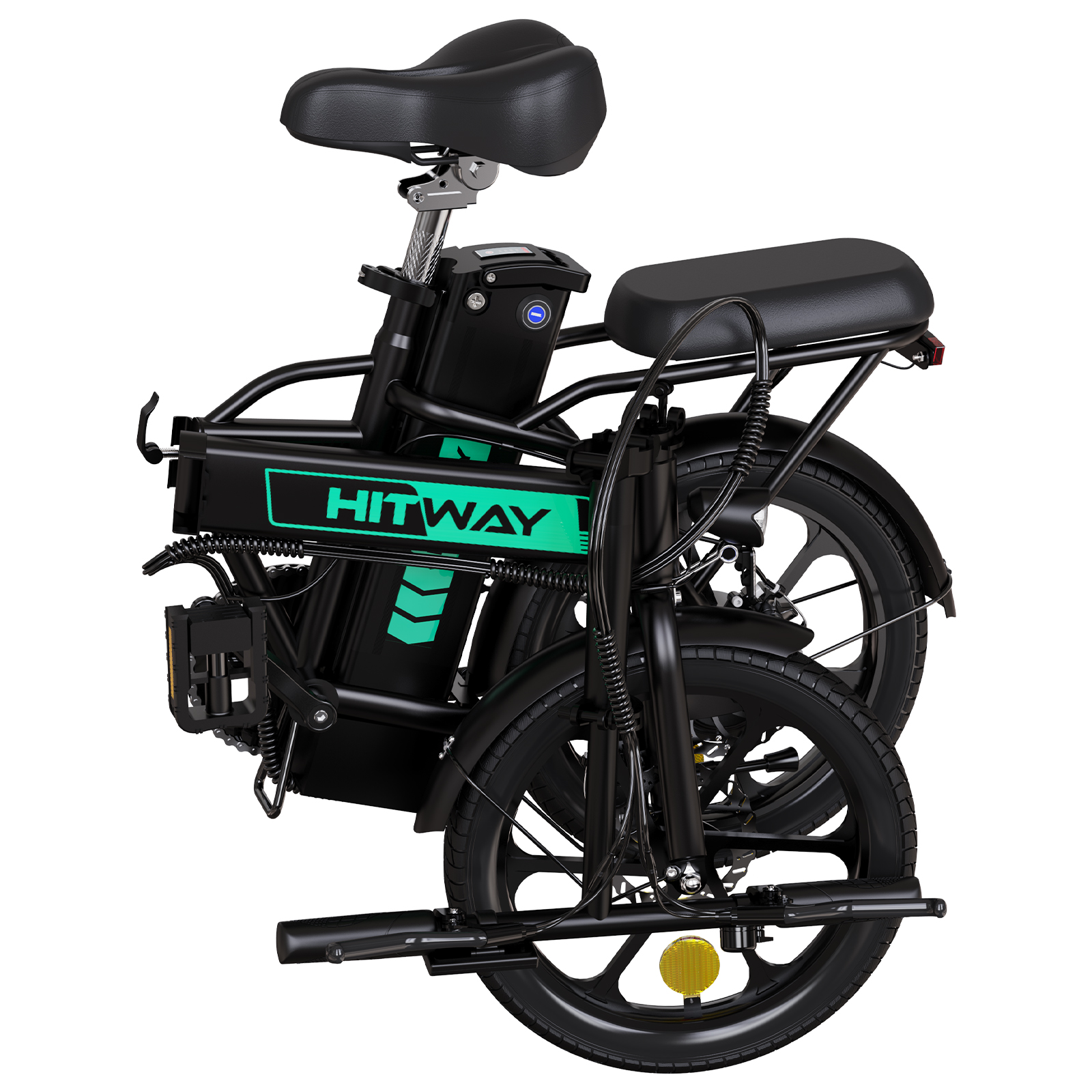 HITWAY BK5 Citybike Unisex-Rad, Schwarz) Zoll, 302,4, 16 (Laufradgröße