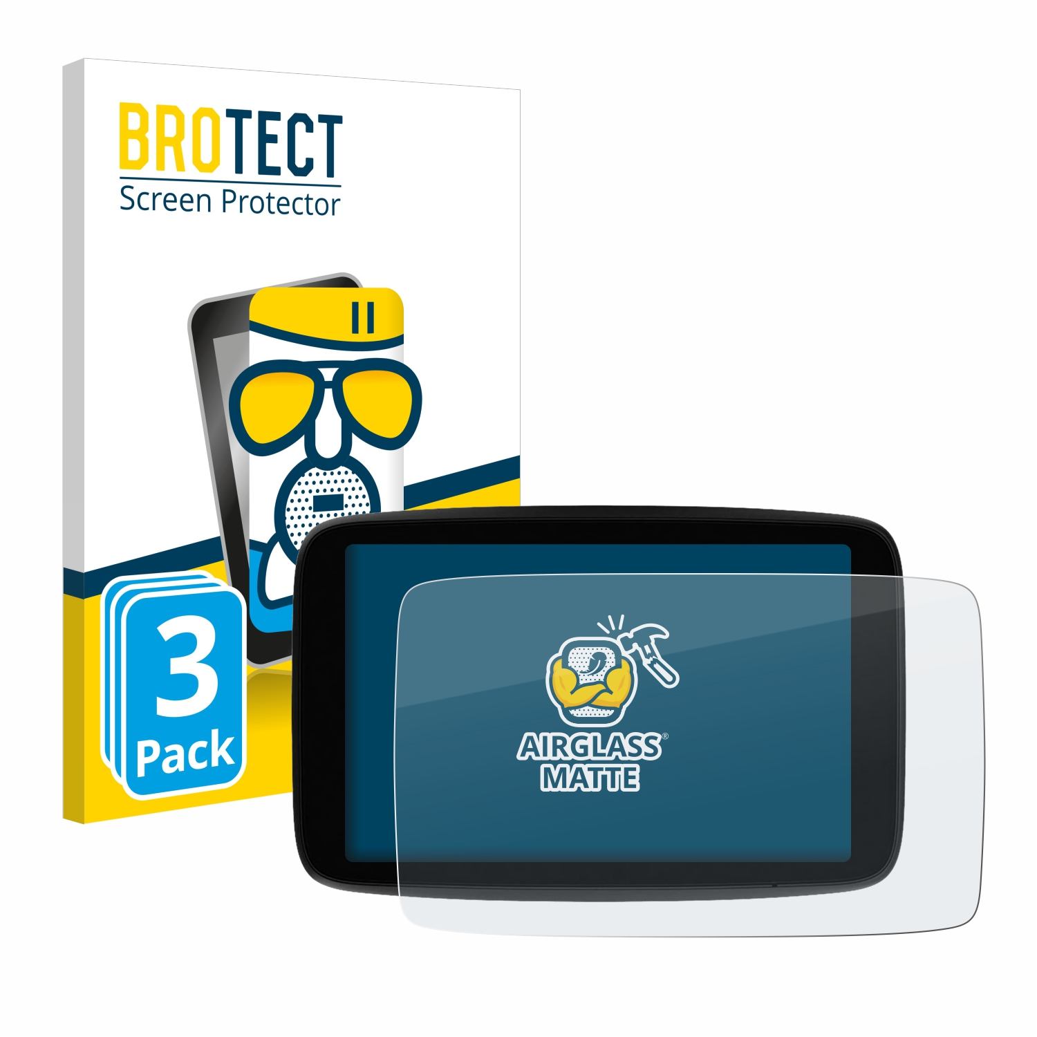 BROTECT 3x Airglass matte Expert Schutzfolie(für Plus TomTom GO 7\