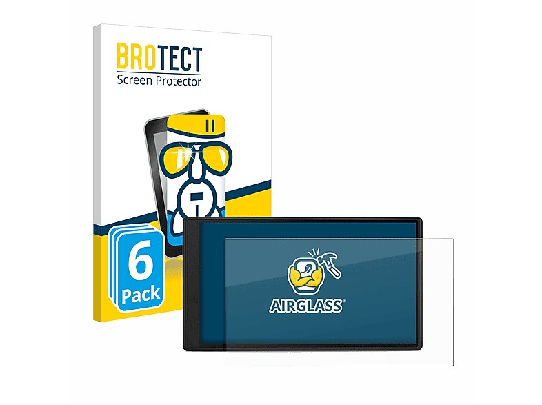 BROTECT 6x klare Schutzfolie(für Drive Garmin 55-S EU) Airglass