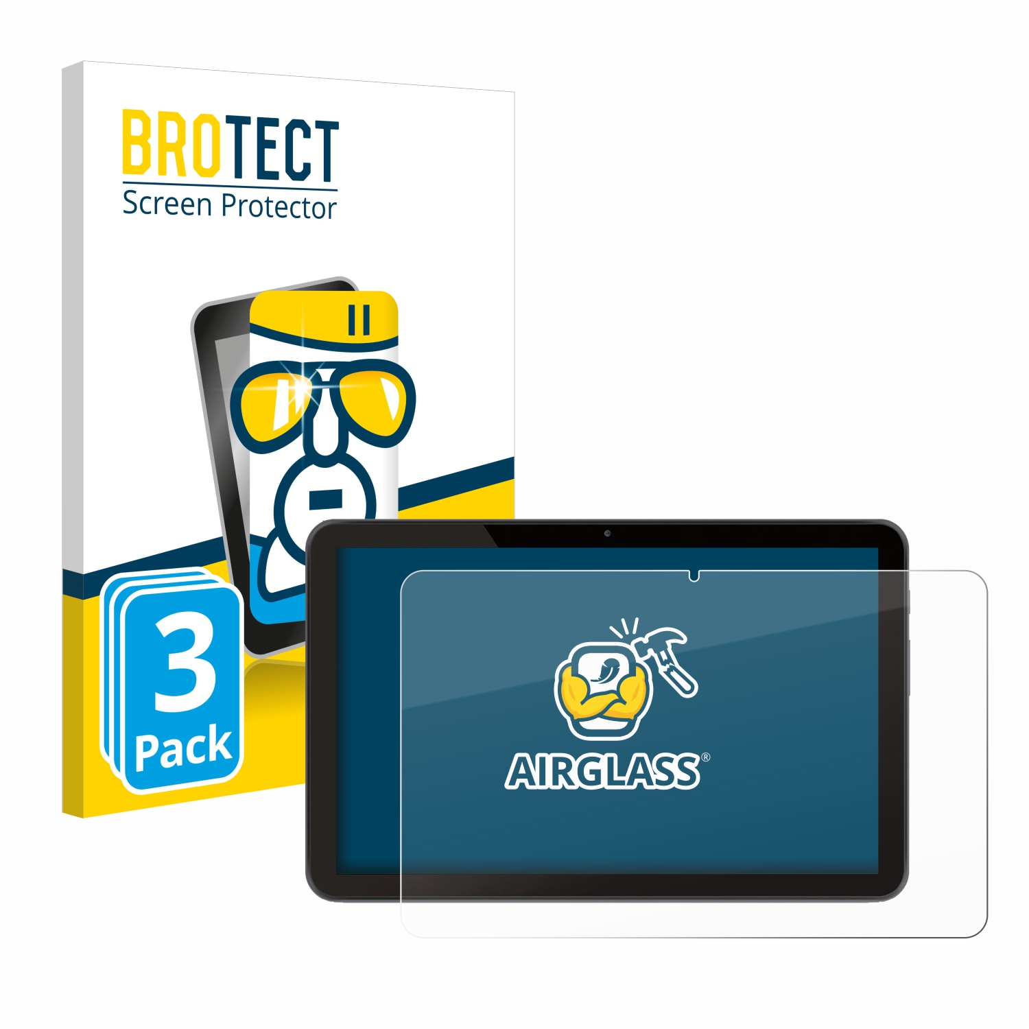 BROTECT 3x Airglass klare Peaq PET Schutzfolie(für 102)