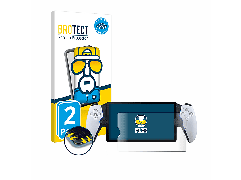 BROTECT Schutzfolie(für Curved Sony Full-Cover Flex 2x Playstation 3D Portal)