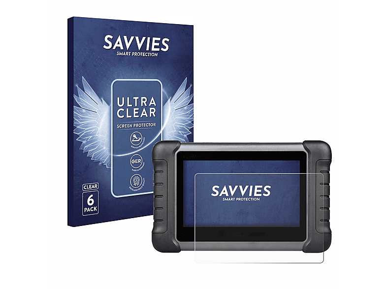 SAVVIES 6x klare Schutzfolie(für Autel MaxiCheck MX808s)