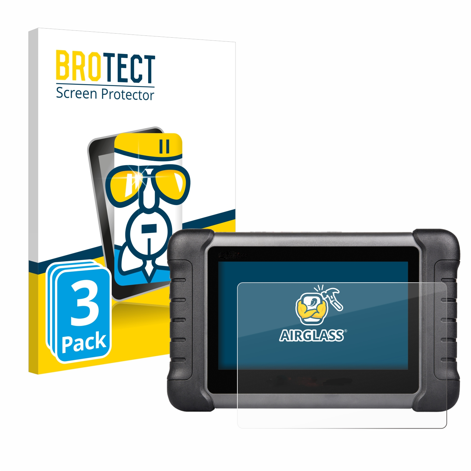 BROTECT 3x Airglass klare Schutzfolie(für MaxiCheck Autel MX808s)