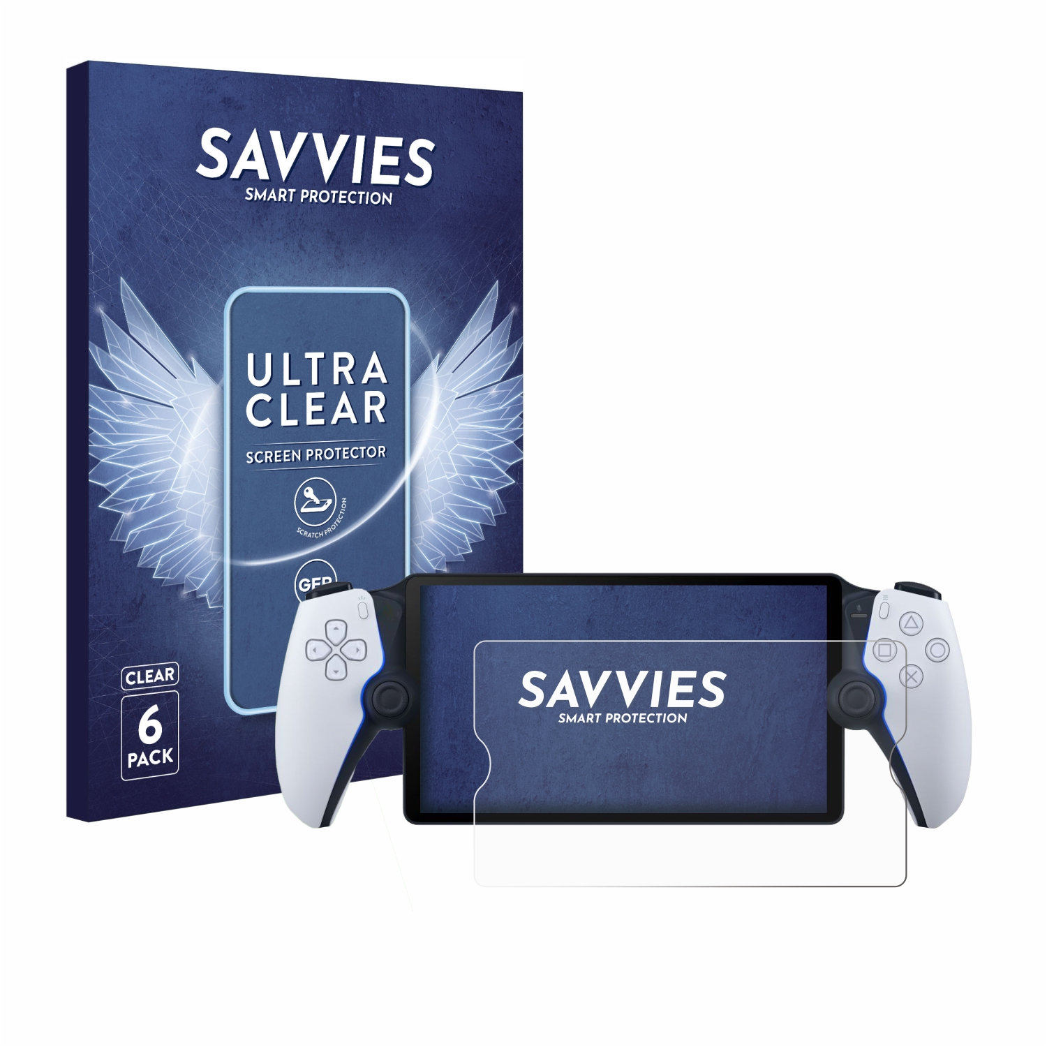 SAVVIES 6x klare Schutzfolie(für Sony Playstation Portal)
