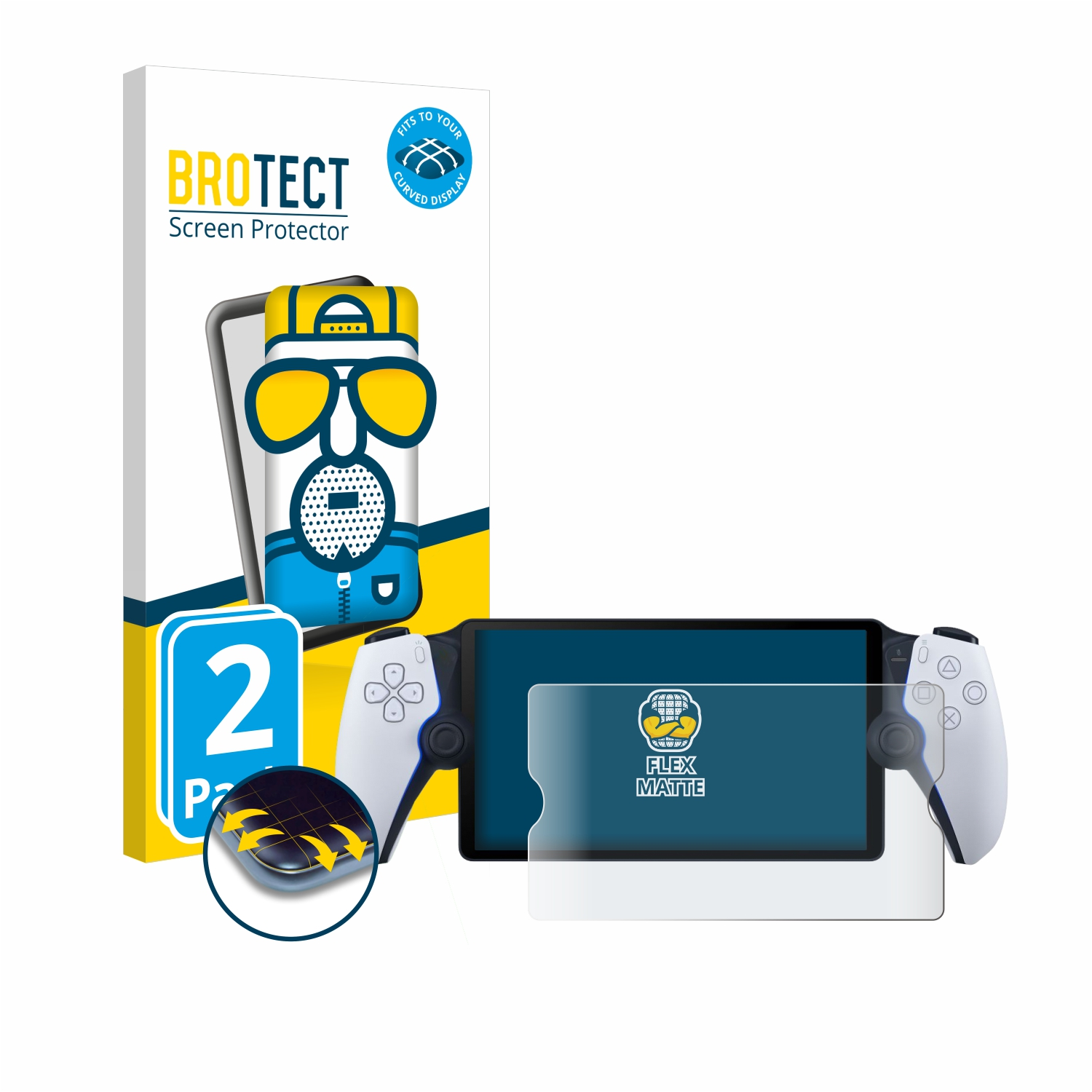 3D Curved matt BROTECT Portal) Sony 2x Flex Schutzfolie(für Full-Cover Playstation