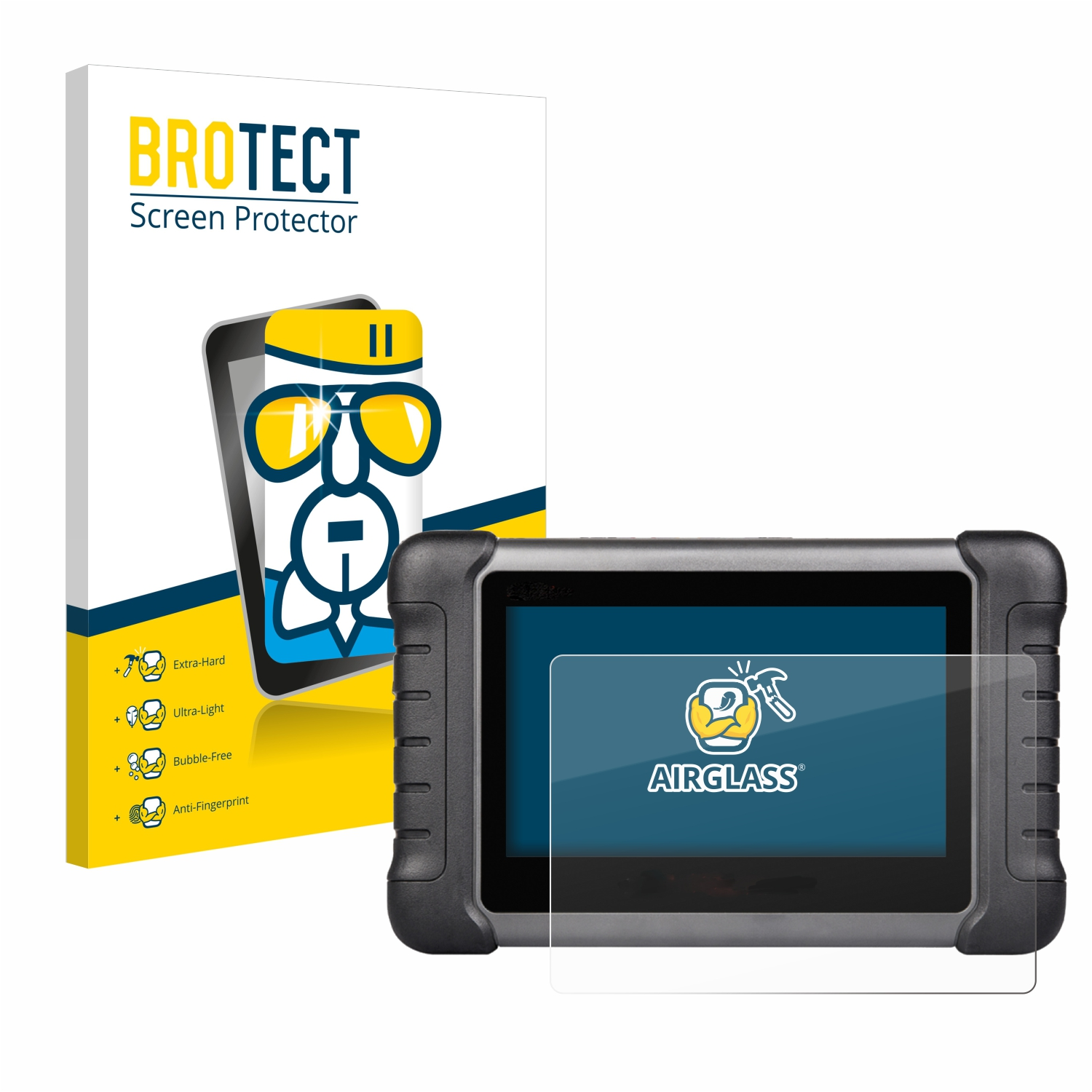 Autel MX808s) BROTECT klare MaxiCheck Airglass Schutzfolie(für