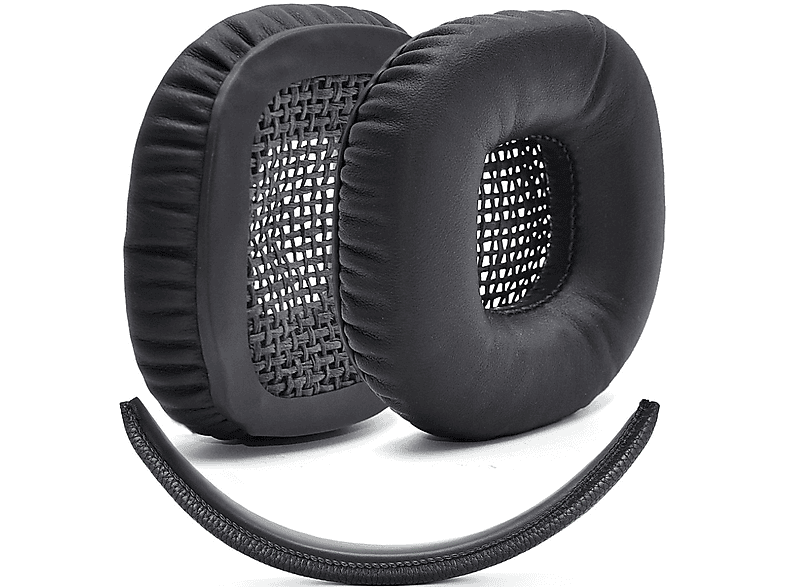 Schwarz für Kopfhörer-Ohrpolster passend für: Kopfbügel aus Paar Marshall und INF PU-Leder Ohrpolster 1 Marshall Full Ma Cover