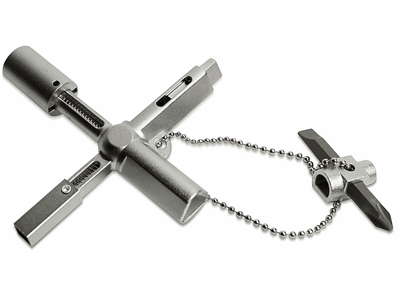 ABSINA Universal-Schaltschrank-Schlüssel X Schlüssel, Plus 1002 Key silber