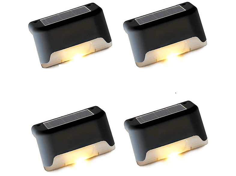 4er-Pack für Innenhöfe, INF Ein-/Aus-Solar-Weißlicht automatisches Zäune, Solarlampe
