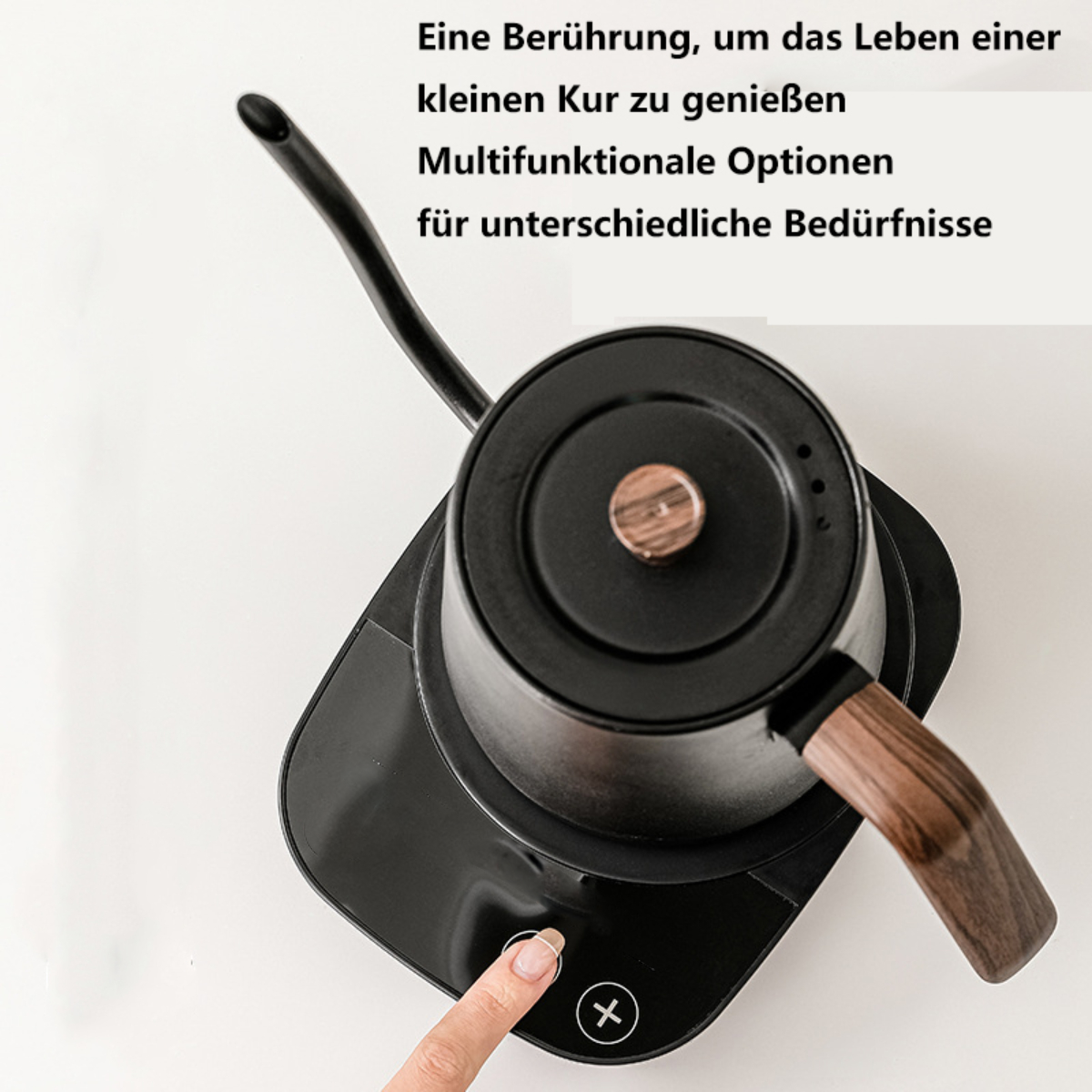 thermostatischer Wasserkocher Temperaturgesteuerter Intelligenter BYTELIKE schwarz mit Wasserkocher, Wasserkocher Handspülung