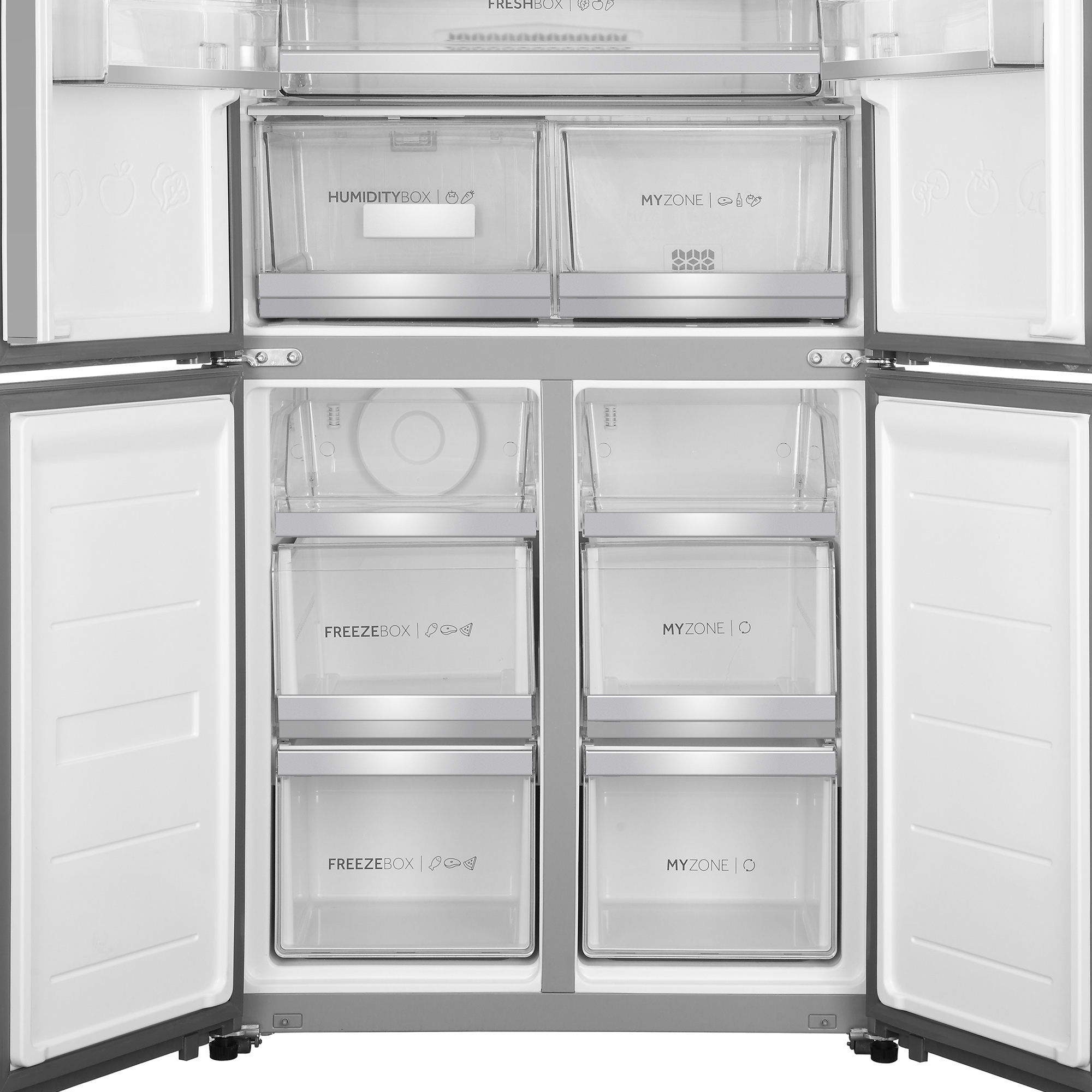 Glass) HTF-508DGS7 1900 HAIER mm hoch, (F, Iconic Kühl-Gefrierkombination