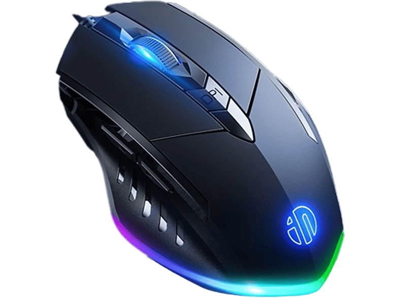 BYTELIKE Leise kabelgebundene Maus Gaming-Maus Sechs-Tasten-Makro-Definition einstellen DPI leuchtende Maus Maus, Schwarz