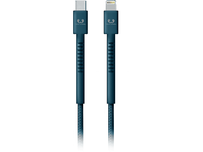 Cable USB - Cable USB C a Lightning 1.5m petrol blue FRESH 'N REBEL ...