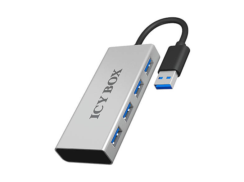 RaidSonic ICY Box Hub USB 3.0 à 4 Ports (4X USB-A 3.0), Connexion USB-C