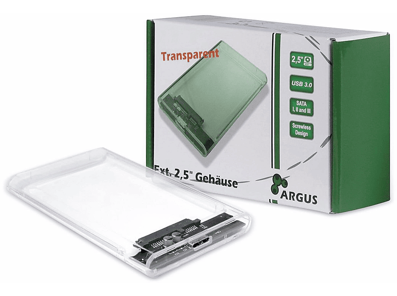 GD-25000, HDD-Case INTER-TECH 3.0, transparent USB 2,5\