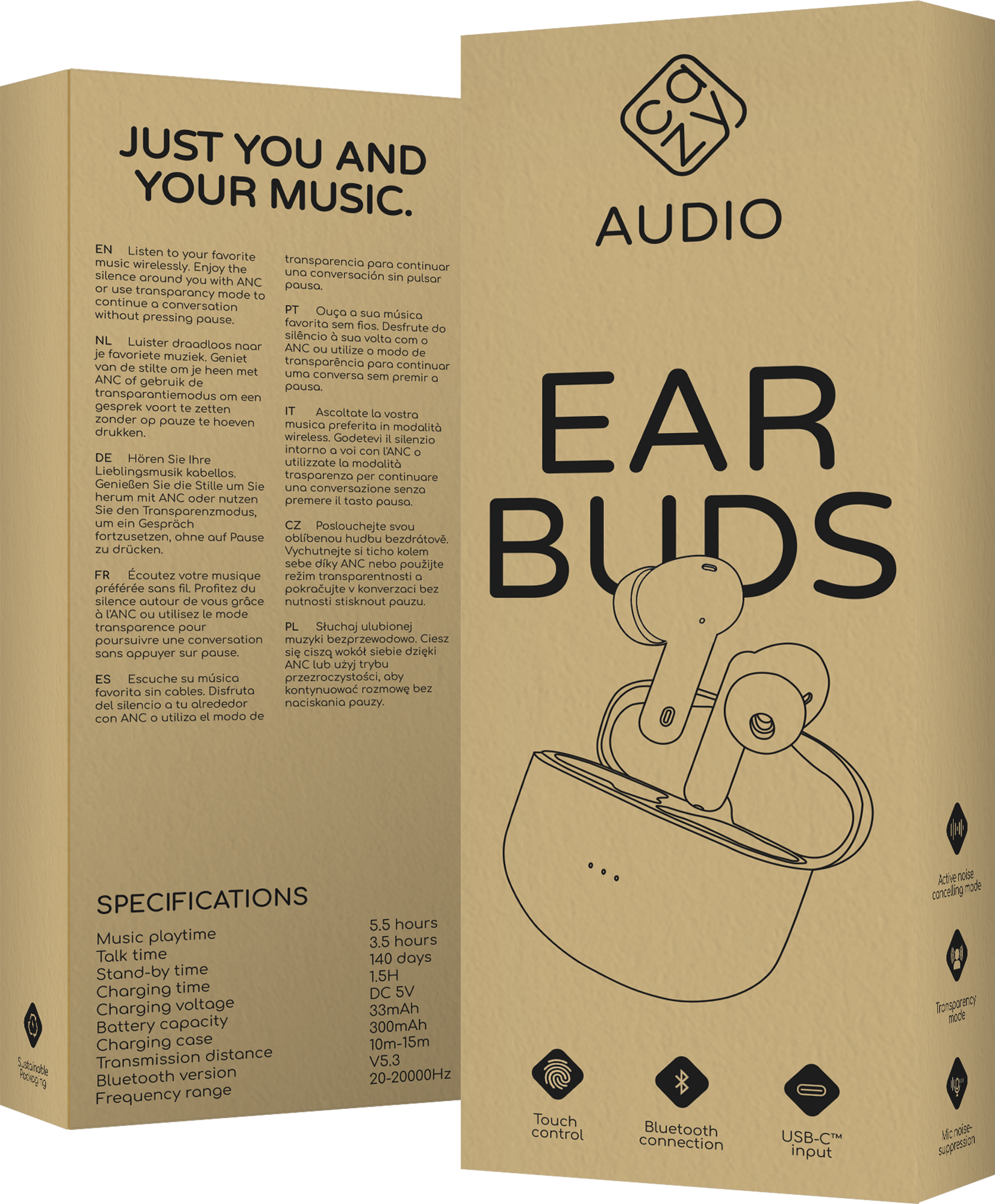 Kopfhörer CAZY Earbuds Weiß Bluetooth 1, In-ear Wireless