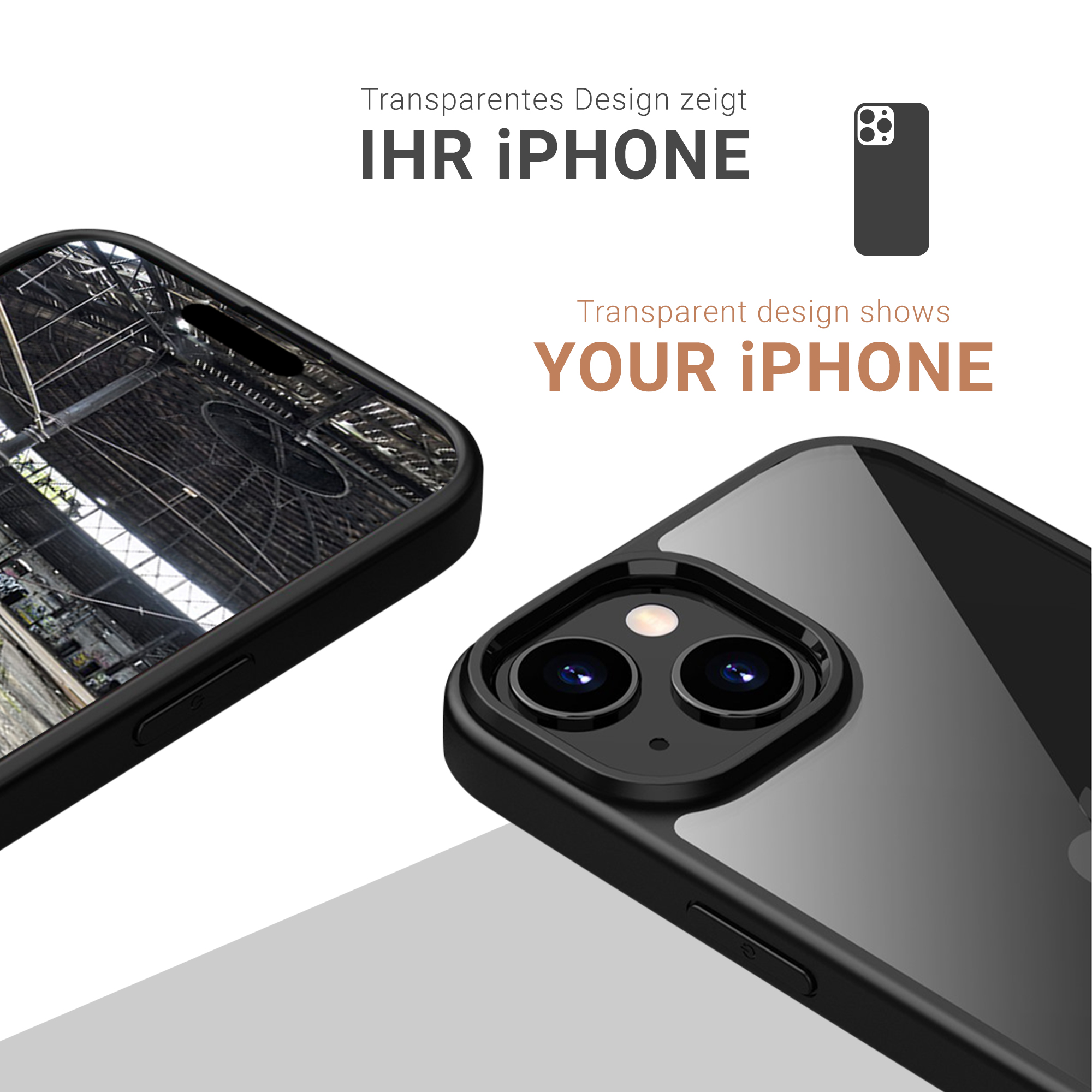 15, iPhone transparent Hybrid, JT Pankow Apple, Backcover, BERLIN