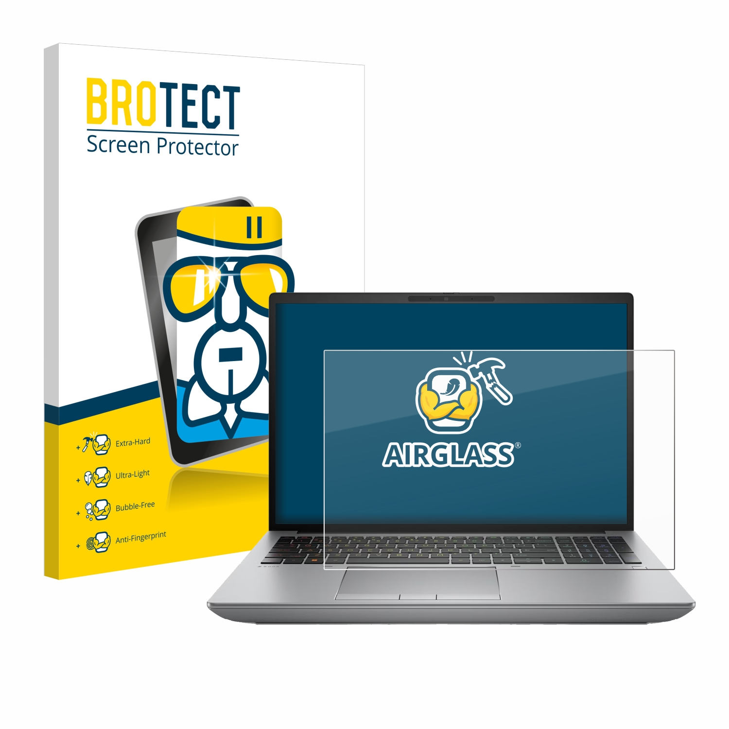 BROTECT Airglass klare Schutzfolie(für HP 16 ZBook G10) Fury