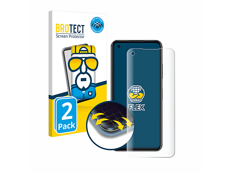 BROTECT 2x Flex Full-Cover 10) 3D Schutzfolie(für Curved ASUS ZenFone