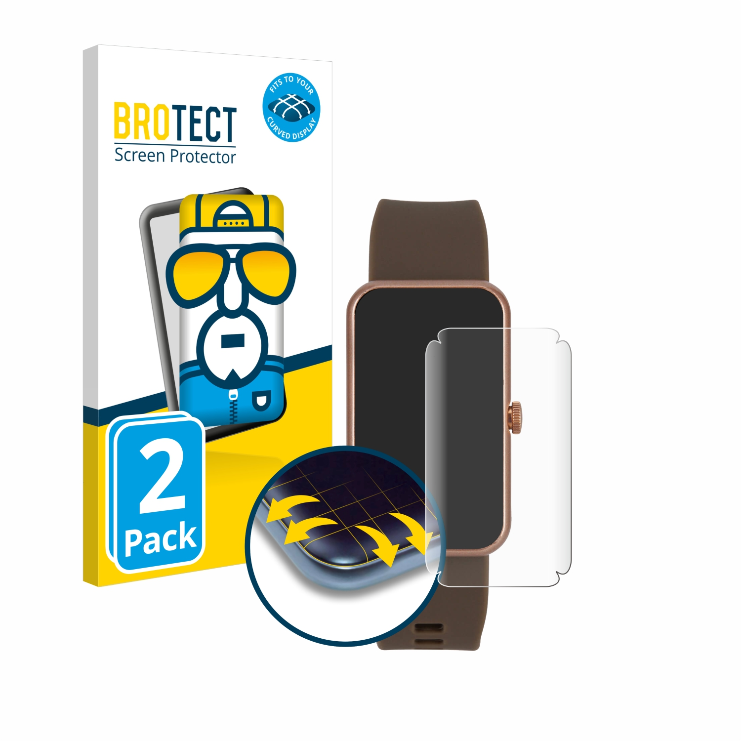 BROTECT 2x Xcoast Flex 3D Schutzfolie(für Curved Cadiz) X-Watch Full-Cover