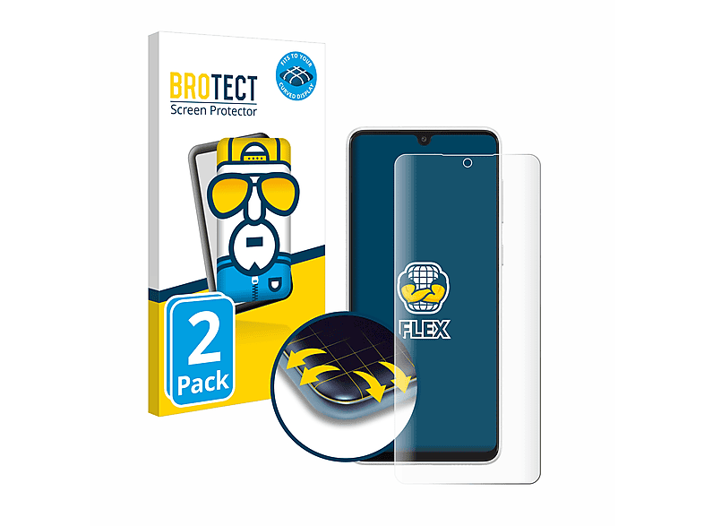 BROTECT 2x Flex Galaxy Curved 3D A33 Schutzfolie(für 5G) Samsung Full-Cover