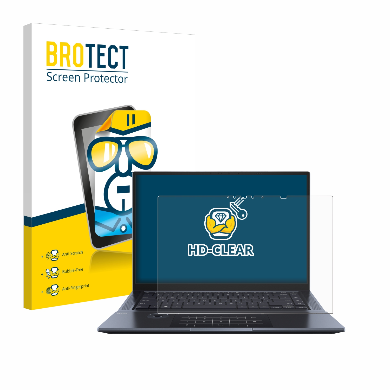 BROTECT OLED) ZenBook Schutzfolie(für klare ASUS 16X Pro