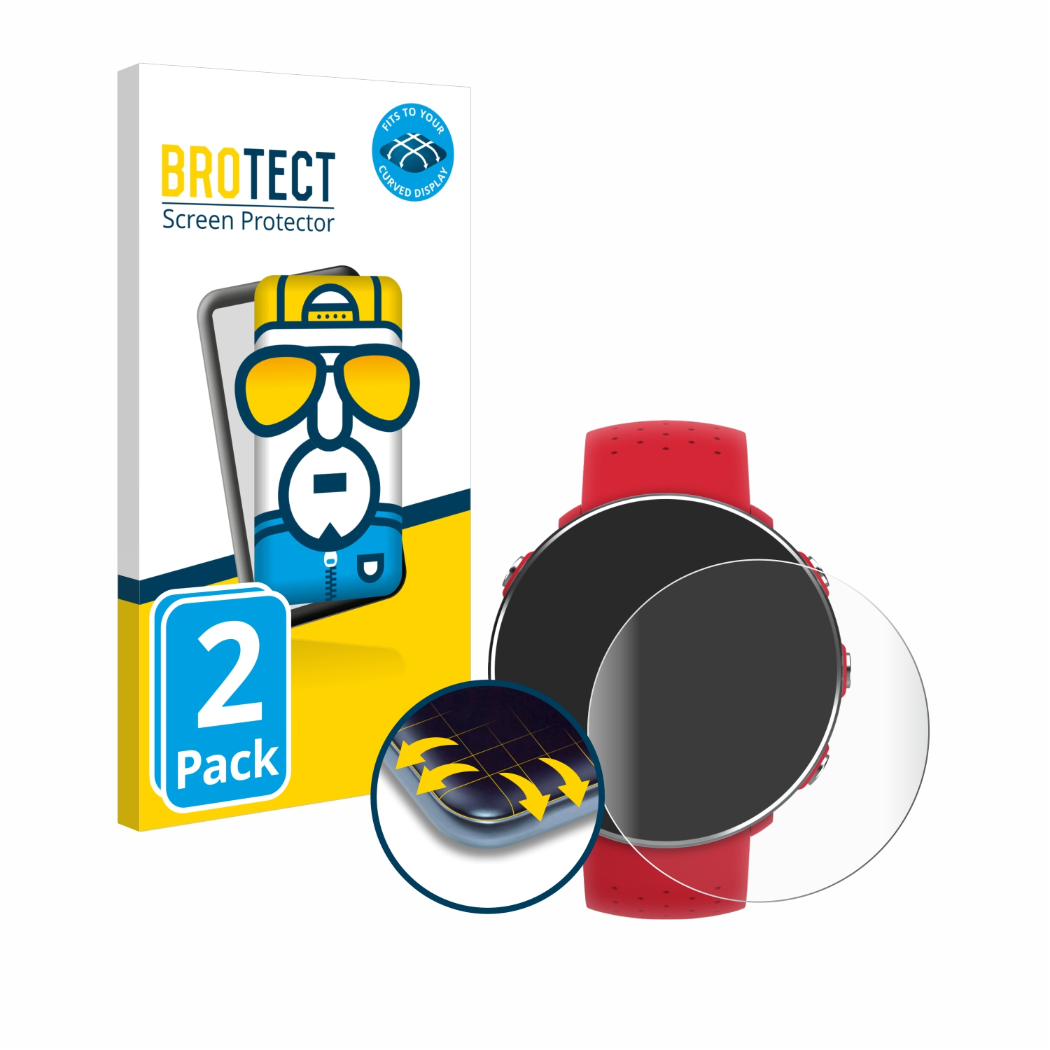 BROTECT 2x Flex Full-Cover Vantage Curved Polar M) 3D Schutzfolie(für
