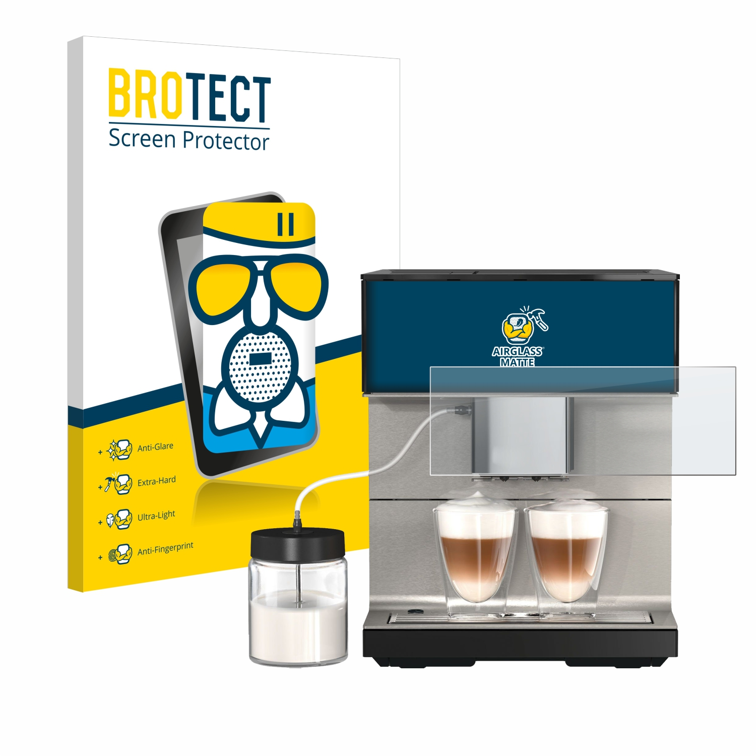 BROTECT Airglass Miele CM CoffeePassion) matte Schutzfolie(für 7550