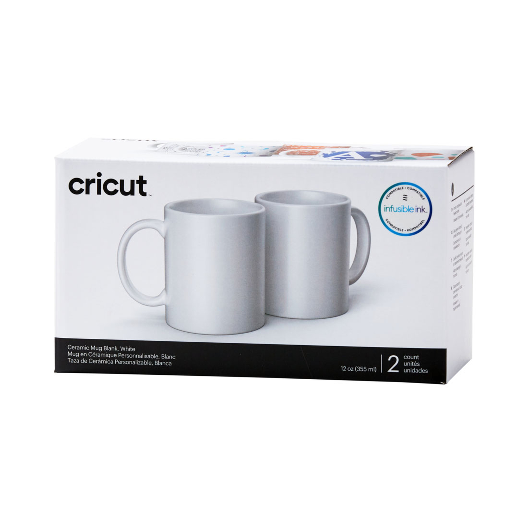 CRICUT 2007821 MUG 350ML Keramiktasse White 2PACK WHITE