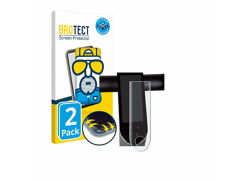 BROTECT 2x Flex matt Full-Cover 3D Curved Schutzfolie(für Epowerfun ePF-1 PRO)